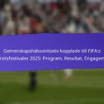 Hälsa och säkerhetresultat från FIFA:s gräsrotsfestivaler 2025: Protokoll, deltagarfeedback, förbättringar
